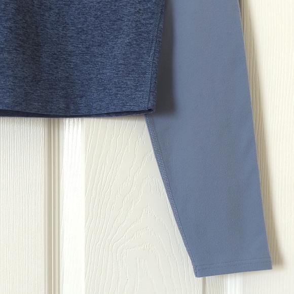 Beyond Yoga Spacedye In The Mix Slim Fit Cropped Long Sleeve Athletic Top Blue M - Picture 7 of 12